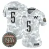 Womens Washington Commanders 2024 Salute To Service Establishment Year Patch Vapor Limited Jersey Jayden Daniels Jersey Air Force
