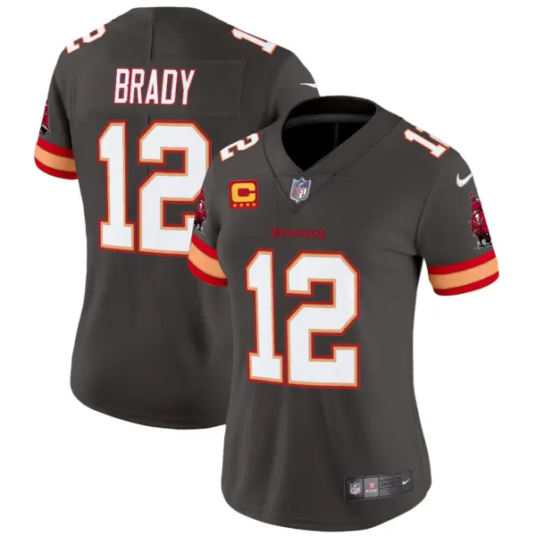 Womens Tampa Bay Buccaneers Throwback Vapor Limited Jersey V3 Tom Brady Jersey Pewter