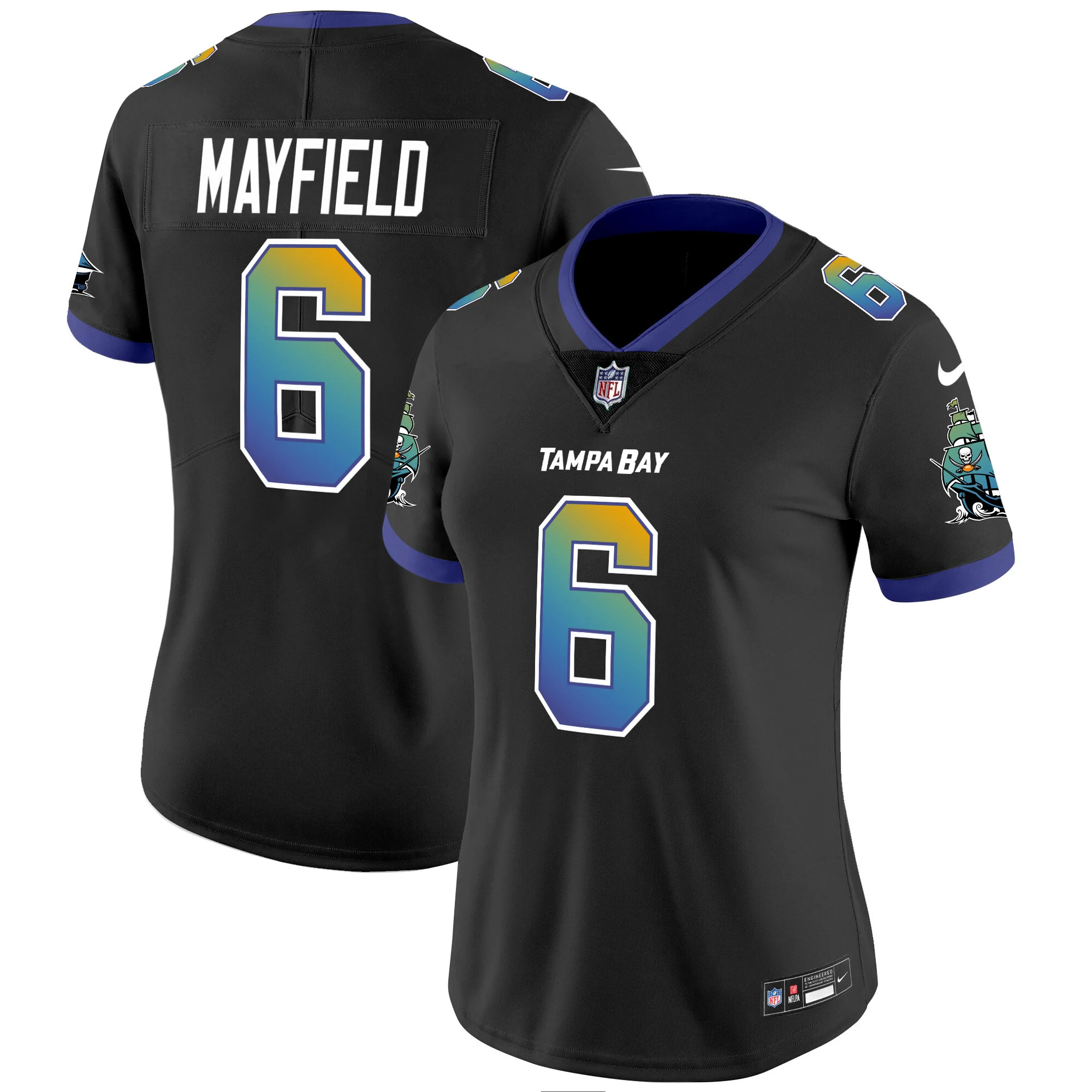 Womens Tampa Bay Buccaneers Tampa City Vapor Limited Jersey Baker Mayfield Jersey Black