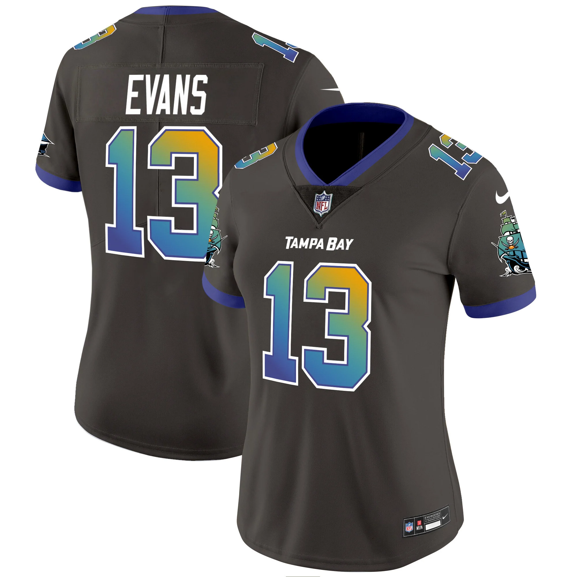 Womens Tampa Bay Buccaneers Tampa City Vapor Limited Jersey Mike Evans Jersey Pewter