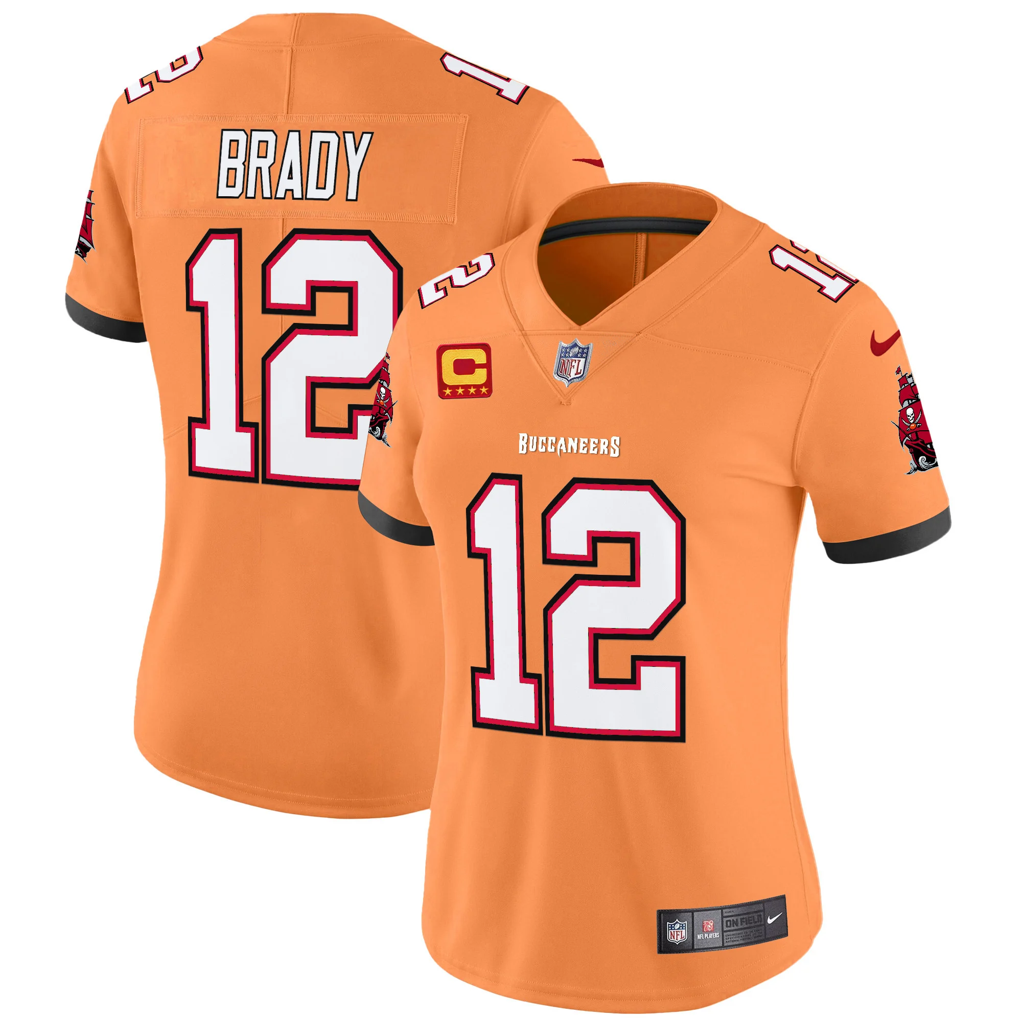 Womens Tampa Bay Buccaneers Throwback Vapor Limited Jersey V3 Tom Brady Jersey Creamsicle