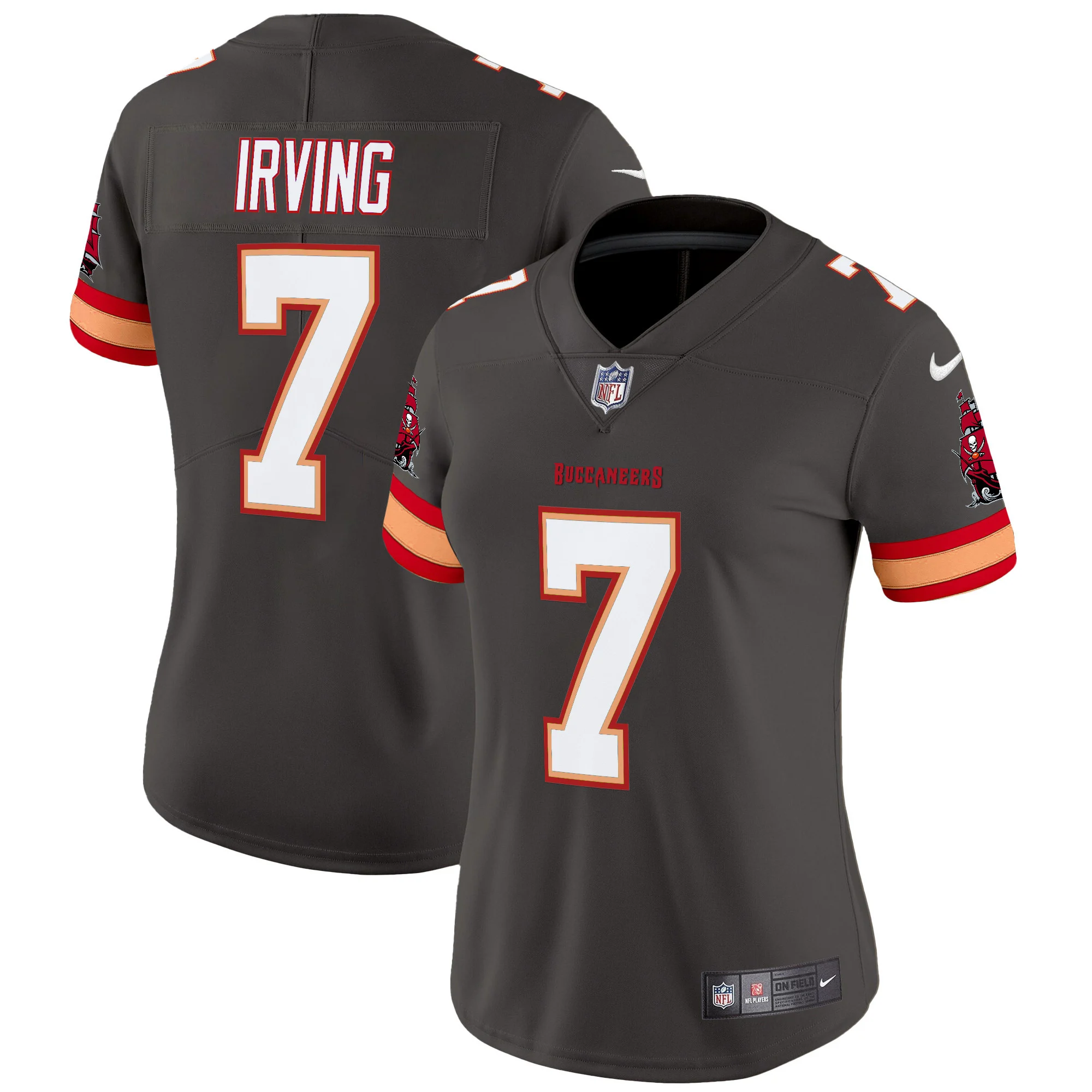 Womens Tampa Bay Buccaneers Throwback Vapor Limited Jersey V3 Bucky Irving Jersey Pewter