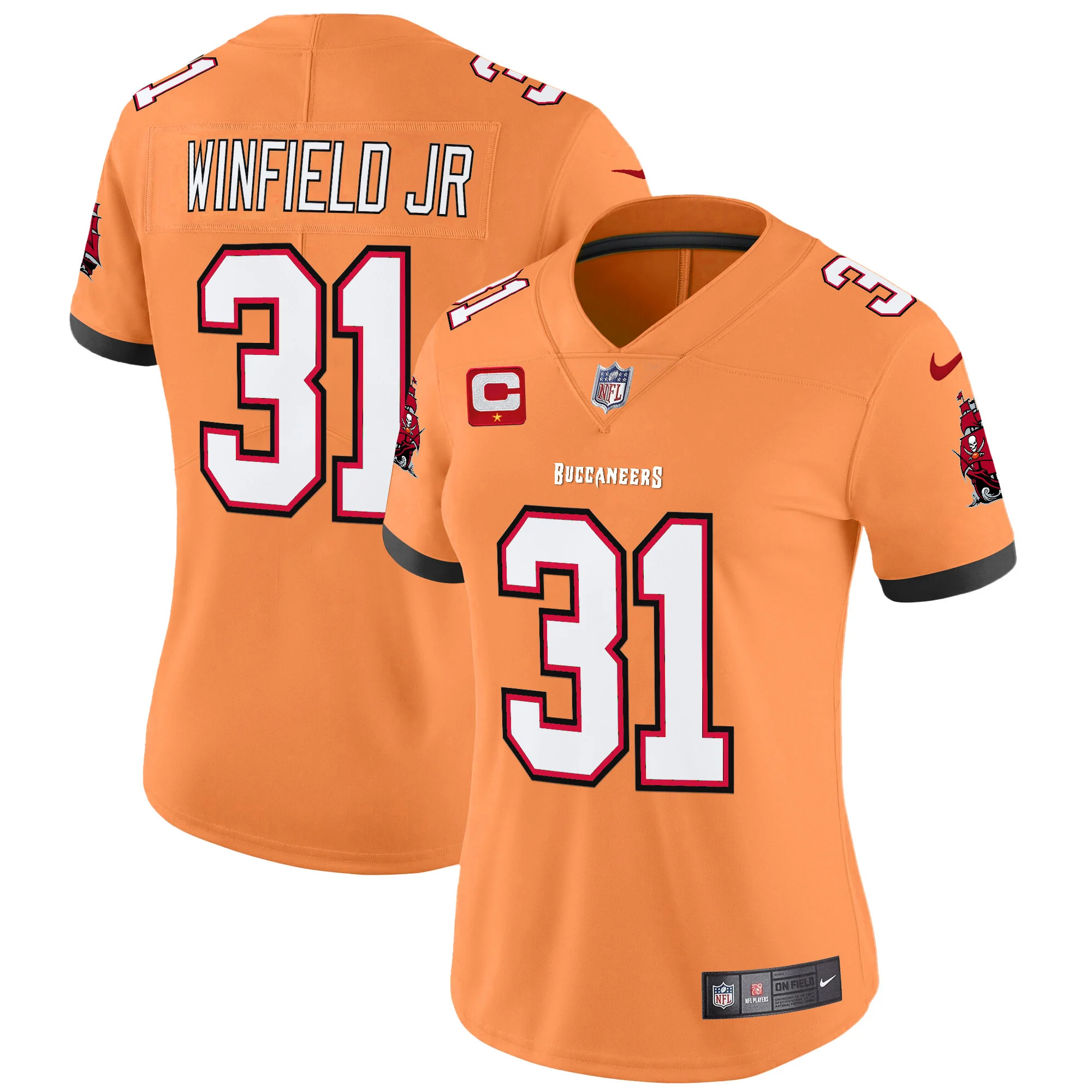 Womens Tampa Bay Buccaneers Throwback Vapor Limited Jersey V3 Antoine Winfield Jr Jersey Creamsicle