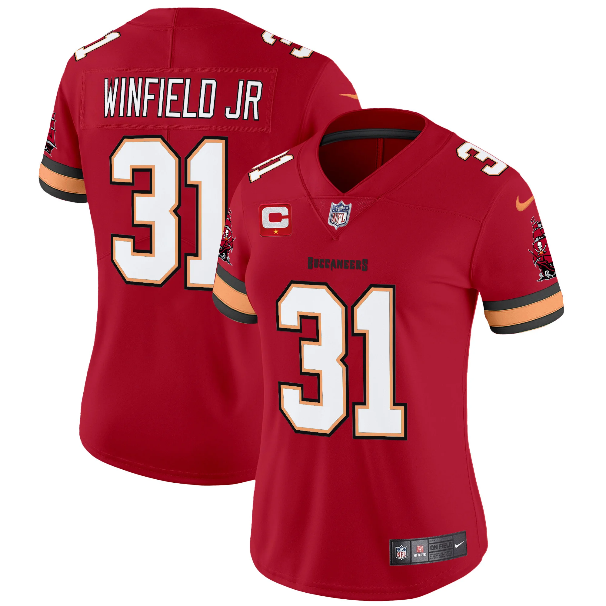 Womens Tampa Bay Buccaneers Throwback Vapor Limited Jersey V3 Antoine Winfield Jr Jersey Red