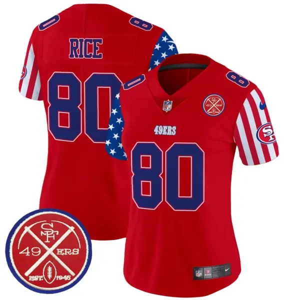 Womens San Francisco 49Ers American Style Vapor Limited Jersey Jerry Rice Jersey Red