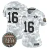 Womens San Francisco 49Ers 2024 Salute To Service Establishment Year Patch Vapor Limited Jersey Joe Montana Jersey Air Force