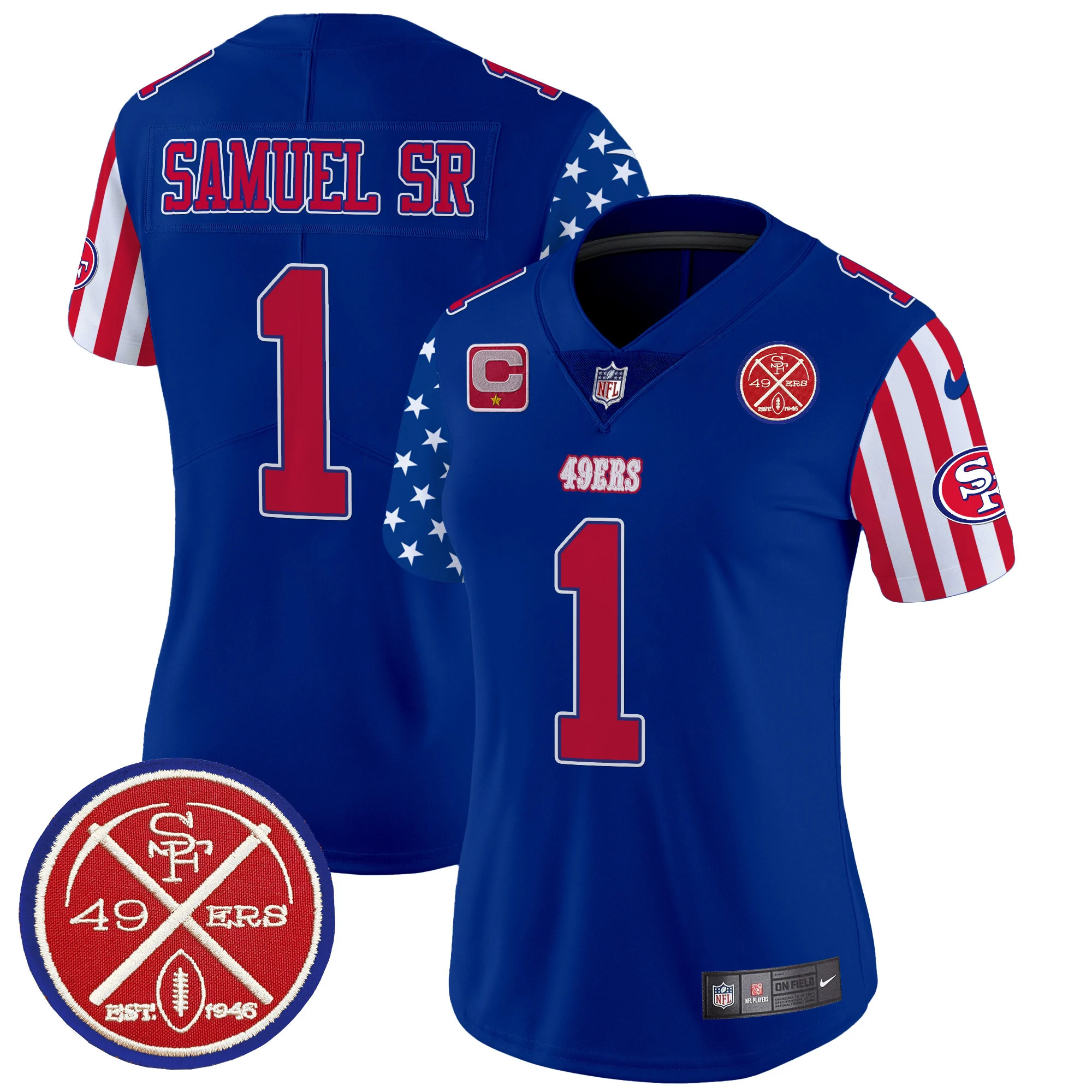 Womens San Francisco 49Ers American Style Vapor Limited Jersey Deebo Samuel Jersey Royal