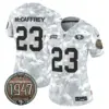 Womens San Francisco 49Ers 2024 Salute To Service Establishment Year Patch Vapor Limited Jersey Christian Mccaffrey Jersey Air Force
