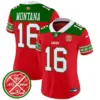 Womens San Francisco 49Ers 2024 Christmas Vapor Limited Jersey Joe Montana Jersey Red