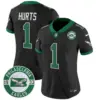 Womens Philadelphia Eagles 2024 Throwback Vapor Limited Jersey Est 1933 Patch Jalen Hurts Jersey Black