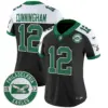 Womens Philadelphia Eagles 2024 Throwback Vapor Limited Jersey Est 1933 Patch Randall Cunningham Jersey Black Alternate