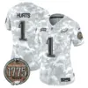 Womens Philadelphia Eagles 2024 Salute To Service Establishment Year Patch Vapor Limited Jersey Jaylen Hurts Jersey Navy