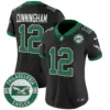 Womens Philadelphia Eagles 2024 Throwback Vapor Limited Jersey Est 1933 Patch Randall Cunningham Jersey Black