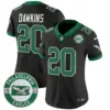 Womens Philadelphia Eagles 2024 Throwback Vapor Limited Jersey Est 1933 Patch Brian Dawkins Jersey Black