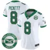 Womens Philadelphia Eagles 2024 Throwback Vapor Limited Jersey Est 1933 Patch Kenny Pickett Jersey Kelly White