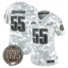 Womens Philadelphia Eagles 2024 Salute To Service Establishment Year Patch Vapor Limited Jersey Brandon Graham Jersey Navy
