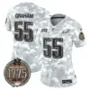 Womens Philadelphia Eagles 2024 Salute To Service Establishment Year Patch Vapor Limited Jersey Brandon Graham Jersey Army