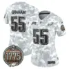 Womens Philadelphia Eagles 2024 Salute To Service Establishment Year Patch Vapor Limited Jersey Brandon Graham Jersey Marines