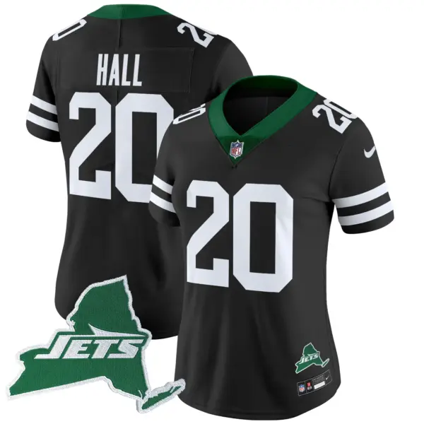 Womens New York Jets Home Patch Vapor Legacy Limited Jersey Breece Hall Jersey Black