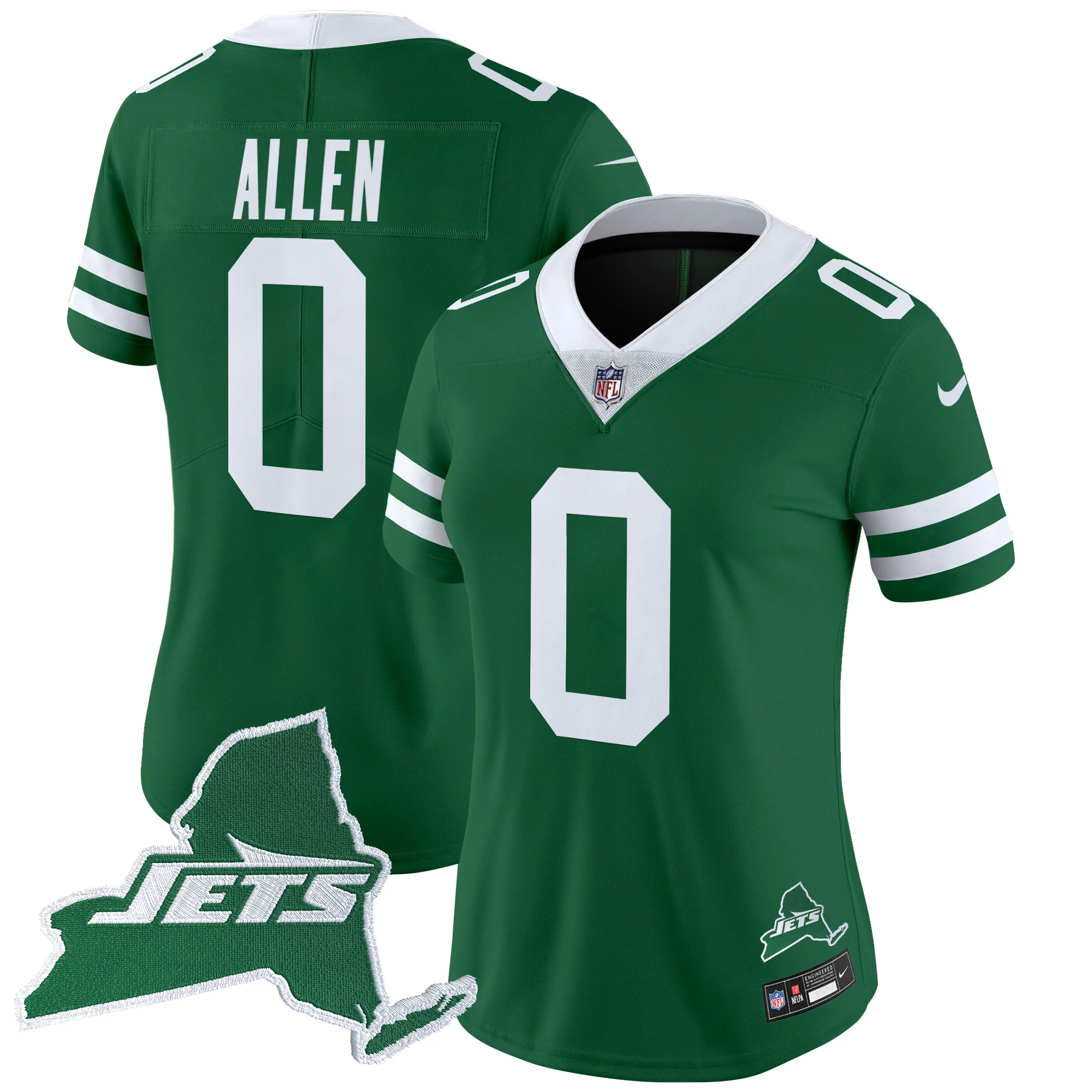 Womens New York Jets Home Patch Vapor Legacy Limited Jersey Braelon Allen Jersey Green