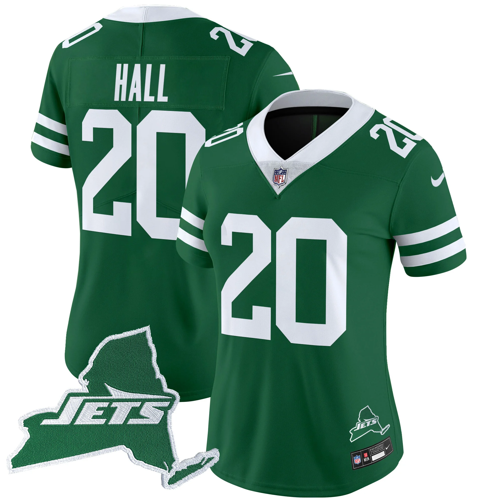 Womens New York Jets Home Patch Vapor Legacy Limited Jersey Breece Hall Jersey Green
