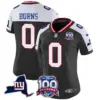 Womens New York Giants 100Th Season State Patch Vapor Limited Jersey Brian Burns Jersey Black Alternate