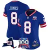 Womens New York Giants 100Th Season State Patch Vapor Limited Jersey Daniel Jones Jersey Royal