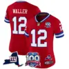 Womens New York Giants 100Th Season State Patch Vapor Limited Jersey Darren Waller Jersey Red