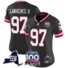 Womens New York Giants 100Th Season State Patch Vapor Limited Jersey Dexter Lawrence II Jersey Black