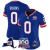 Womens New York Giants 100Th Season State Patch Vapor Limited Jersey Brian Burns Jersey Royal