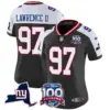 Womens New York Giants 100Th Season State Patch Vapor Limited Jersey Dexter Lawrence II Jersey Black Alternate