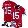 Womens New York Giants 100Th Season State Patch Vapor Limited Jersey Tommy Devito Jersey Red