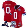Womens New York Giants 100Th Season State Patch Vapor Limited Jersey Brian Burns Jersey Red