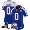 Womens New York Giants 100Th Season State Patch Vapor Limited Jersey Brian Burns Jersey Royal Alternate