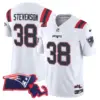 Womens New England Patriots Massachusetts Patch Vapor Jersey Rhamondre Stevenson Jersey White