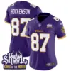 Womens Minnesota Vikings King Of The North Patch Throwback Vapor Limited Jersey TJ Hockenson Jersey Purple