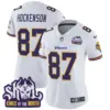 Womens Minnesota Vikings King Of The North Patch Throwback Vapor Limited Jersey TJ Hockenson Jersey White