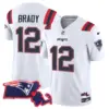 Womens New England Patriots Massachusetts Patch Vapor Jersey Tom Brady Jersey White