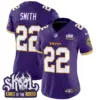 Womens Minnesota Vikings King Of The North Patch Throwback Vapor Limited Jersey Harrison Smith Jersey Purple