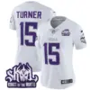 Womens Minnesota Vikings King Of The North Patch Throwback Vapor Limited Jersey Dallas Turner Jersey Winter Warrior