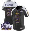 Womens Minnesota Vikings King Of The North Patch Throwback Vapor Limited Jersey JJ Mccarthy Jersey Black Alternate