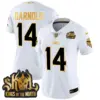 Womens Minnesota Vikings 2024 Winter Warrior Skol Patch Gold Vapor Limited Jersey Sam Darnold Jersey White Gold