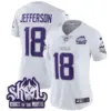 Womens Minnesota Vikings King Of The North Patch Throwback Vapor Limited Jersey Justin Jefferson Jersey Winter Warrior