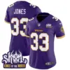 Womens Minnesota Vikings King Of The North Patch Throwback Vapor Limited Jersey Aaron Jones Jersey Purple