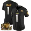 Womens Minnesota Vikings 2024 Winter Warrior Skol Patch Gold Vapor Limited Jersey Bud Grant Jersey Black Limited
