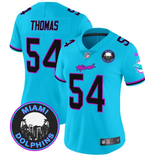 Womens Miami Dolphins Miami Vice Vapor Limited Jersey V3 Zach Thomas Jersey Aqua