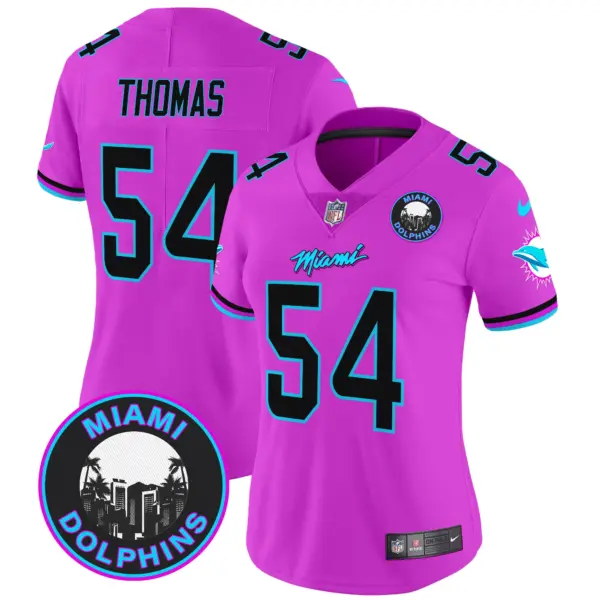 Womens Miami Dolphins Miami Vice Vapor Limited Jersey V3 Zach Thomas Jersey Pink