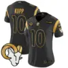Womens Los Angeles Rams 2024 Gold Vapor Limited Jersey Cooper Kupp Jersey Black Gold