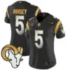 Womens Los Angeles Rams 2024 Gold Vapor Limited Jersey Jalen Ramsey Jersey Black Limited