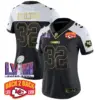 Womens Kansas City Chiefs Super Bowl LVIII Back 2 Back Patch Vapor Jersey V2 Nick Bolton Jersey Alternate